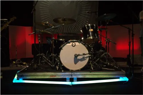 Praticável de LED sob bateria, Teatro Rival