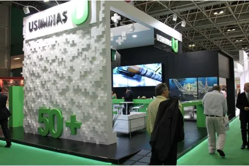 Telas em estande de siderúrgica, Riocentro